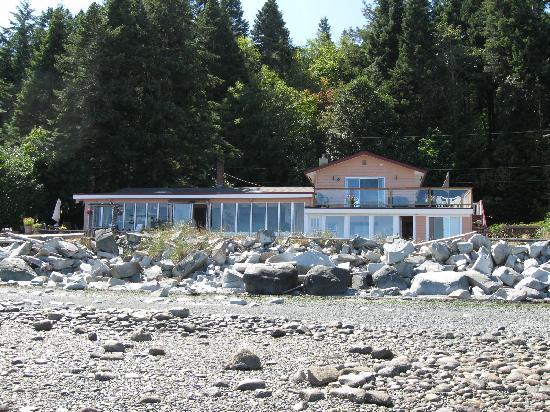 view of B&B from beach