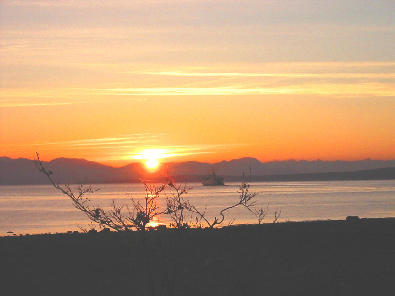 sunrise view of BC Mainland