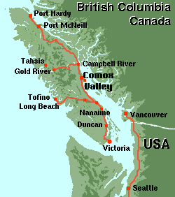 Map of Vancouver Island